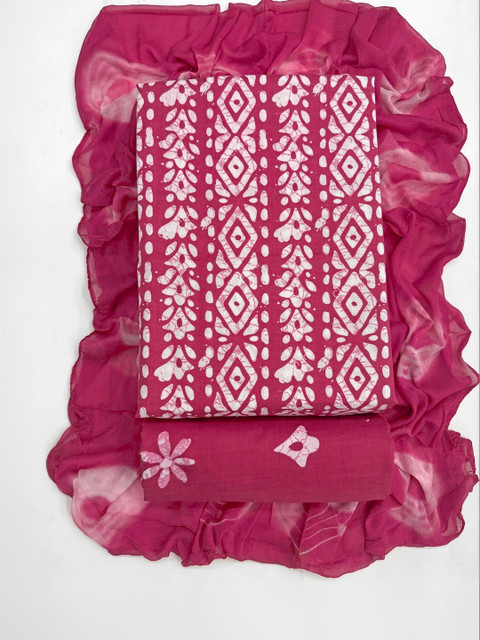 CLEMIRA Printed Pure Cotton Unstitched Dress Material