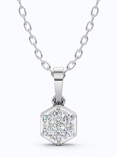 SHOORA DESIGNS 9 KT Gold Hexagon Cluster Minimalist Charm Pendant