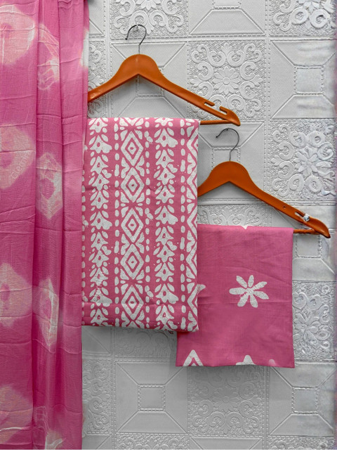 FashionsEye Printed Pure Cotton Unstitched Dress Material