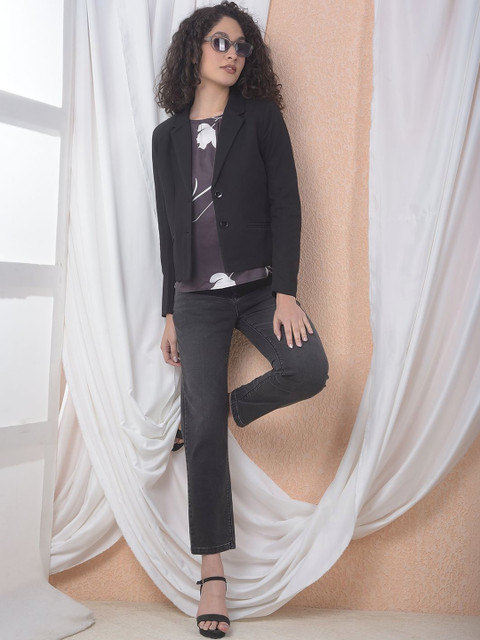 Crimsoune Club Notched Lapel Single-Breasted Casual Blazers