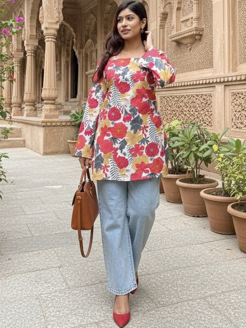 BAESD Floral Print Cotton Top