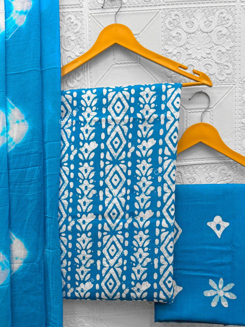 FashionsEye Printed Pure Cotton Unstitched Dress Material