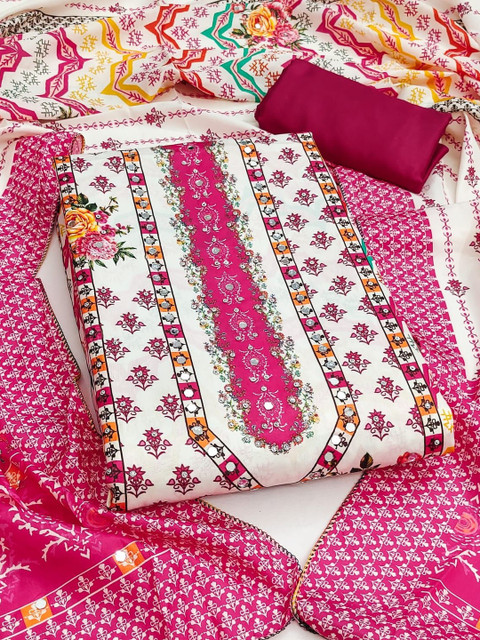 KALINI Printed Unstitched Dress Material