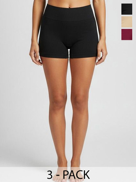 Moda Rapido Pack Of 3 Cotton Mid-Rise Boy Shorts Briefs