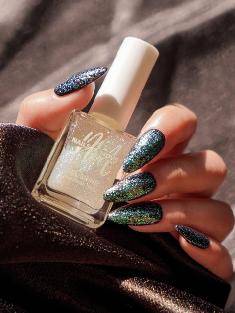 nails & more Gel Shine Argan Oil Top Coat Nail Polish - 10 ml - Glitter Holographic 06