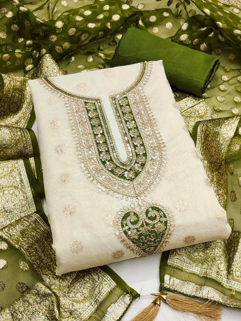 KALINI Embroidered Unstitched Dress Material