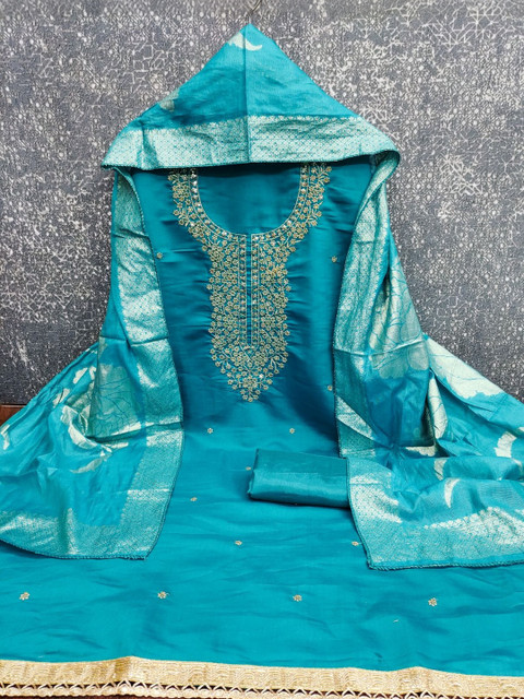 KALINI Embroidered Unstitched Dress Material - Image 2