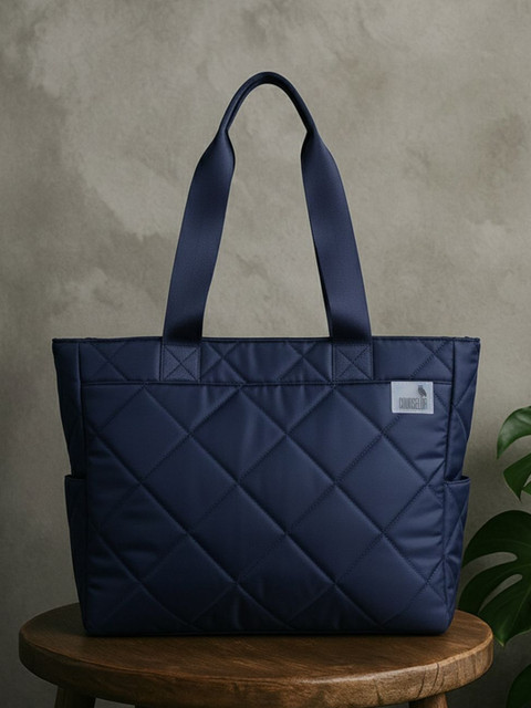 COUNSELOR Textured Structured Tote Bag with Quilted