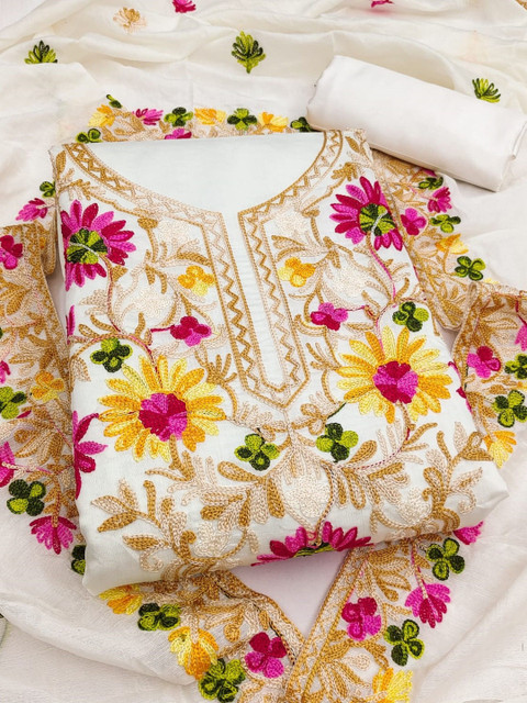 KALINI Embroidered Unstitched Dress Material