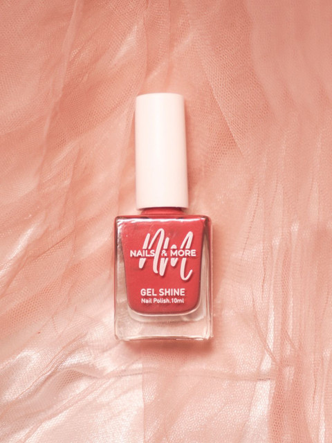 nails & more Gel Shine Glossy Argan Oil Long-Wearing Nail Polish - 10 ml - Crimson Gold 45