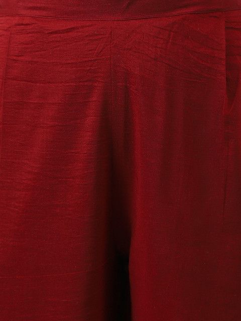 KALINI Striped Regular Thread Work Kurta with Palazzos - Image 3