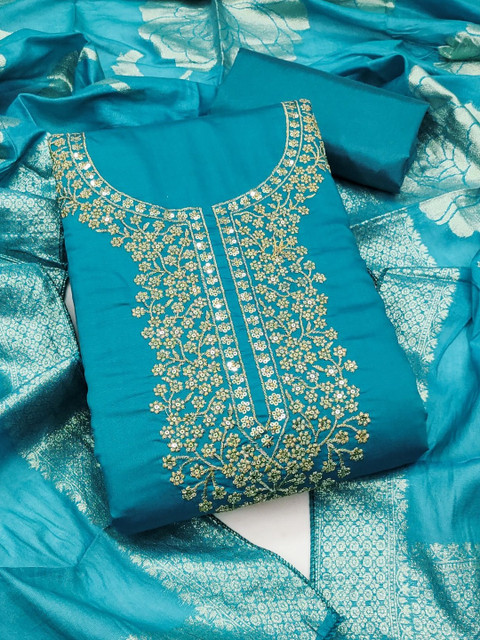 KALINI Embroidered Unstitched Dress Material