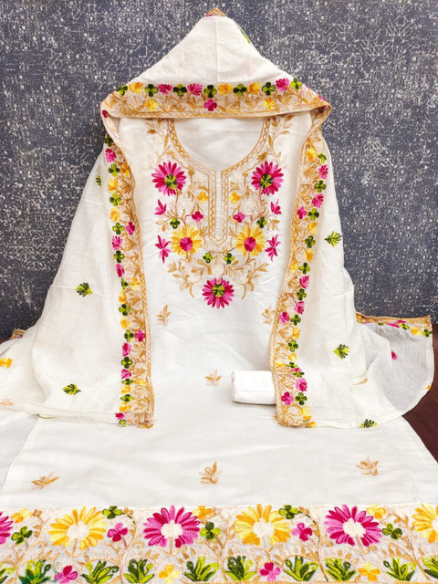 KALINI Embroidered Unstitched Dress Material - Image 3