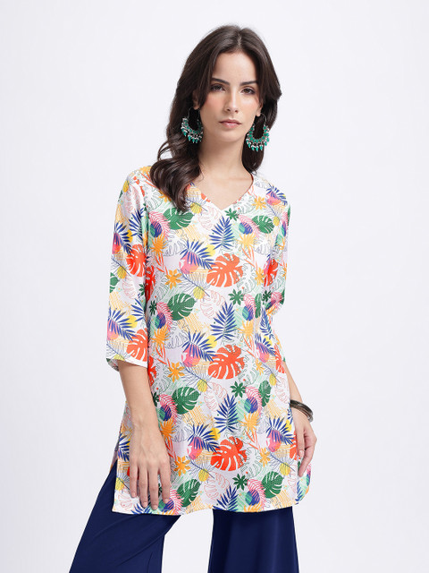Anouk Rustic Tropical Print Straight Kurti