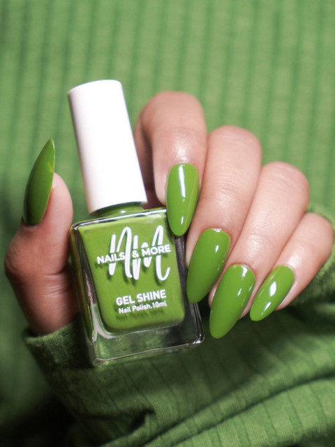nails & more Gel Shine Argan Oil Glossy Long-Wearing Nail Polish - 10ml Olive Green 31
