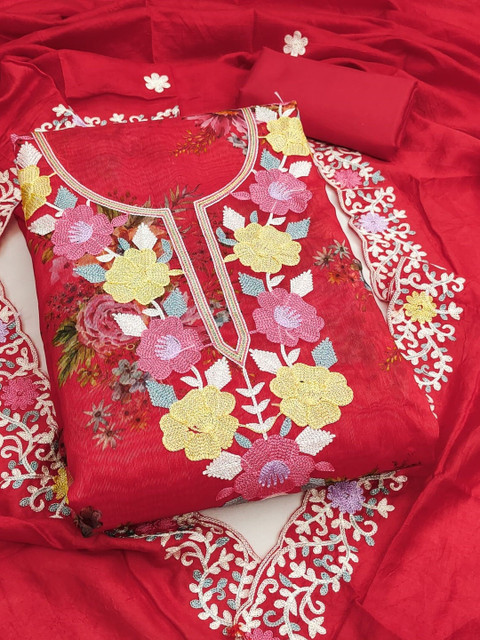 KALINI Embroidered Unstitched Dress Material