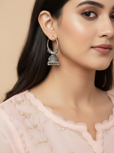 SZN Geometric Jhumkas Earrings