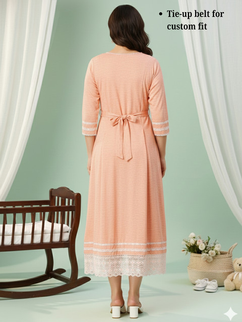 DUMMY SHAPE Thread Work Maternity Cotton Anarkali Kurta - Image 5