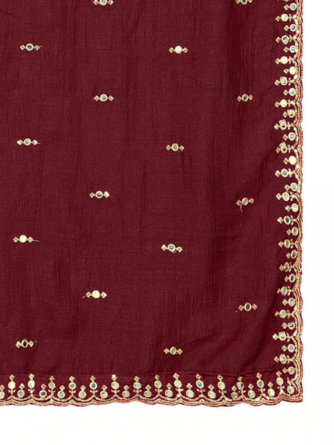 Kemza Embroidered Ikat Dupatta with Sequinned - Image 4