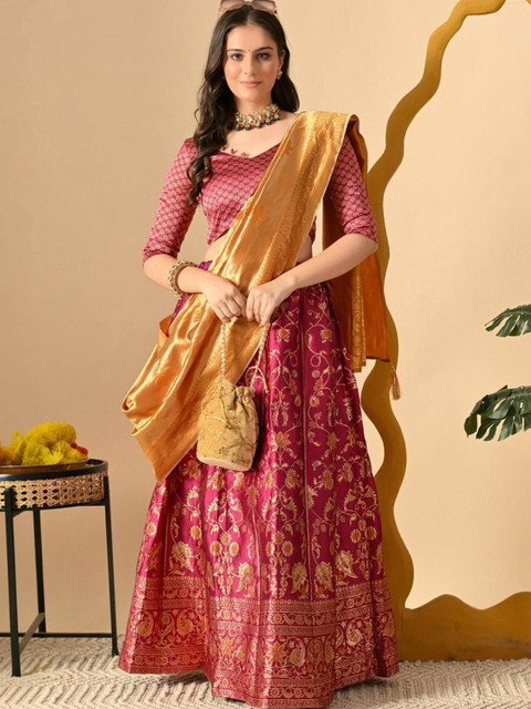 DISHWA FASHION Ready to Wear Lehenga & Blouse With Dupatta