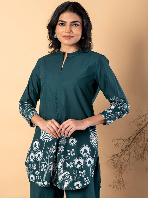 Readiprint Printed Mandarin Collar Tunic & Trousers Co-Ords - Image 2
