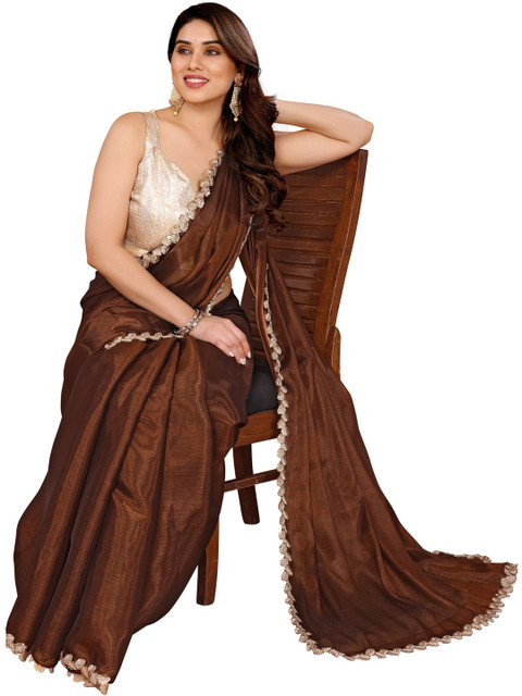 Mitera Embellished Gotta Patti Silk Blend Designer Saree - Image 4