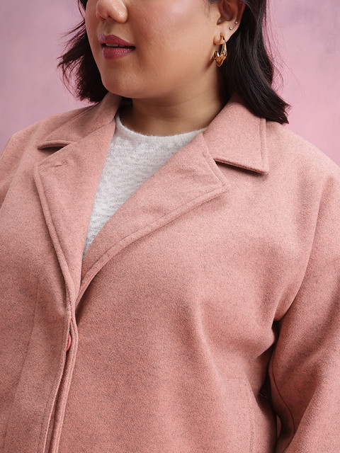 DressBerry Curve Notched Lapel Drop Shoulder Overcoat - Image 2