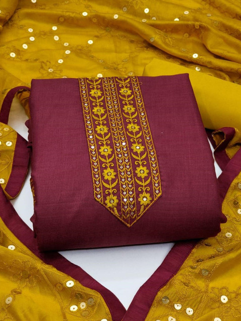KALINI Embroidered Unstitched Dress Material - Image 2
