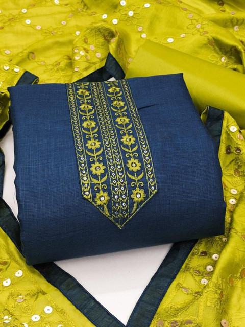 KALINI Embroidered Unstitched Dress Material - Image 2