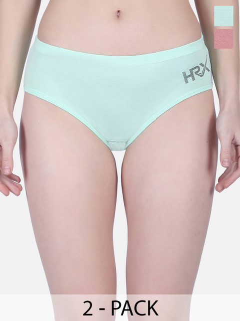 HRX by Hrithik Roshan Pack of 2 Cotton High-Rise Hipster Briefs