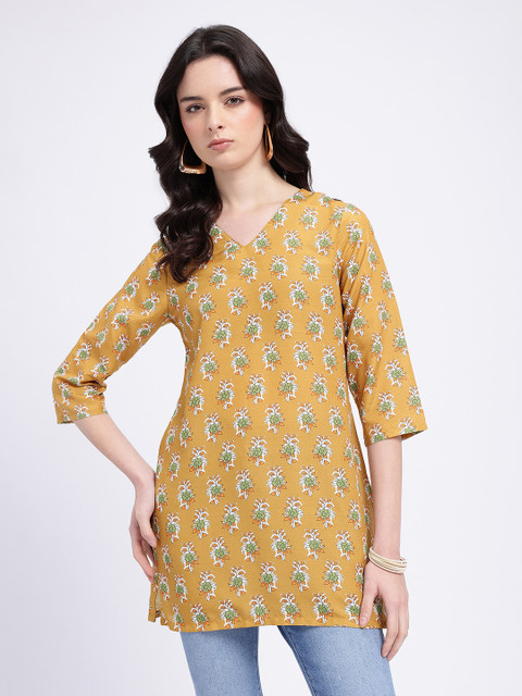 Anouk Rustic Floral Printed V-Neck Kurti