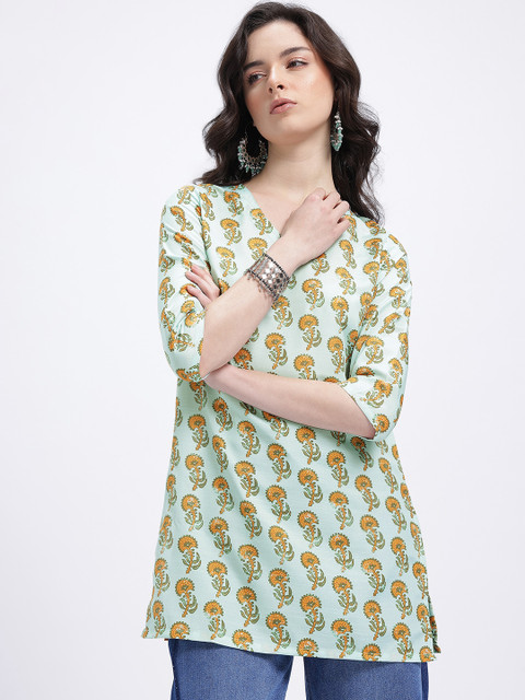 Anouk Rustic Floral Printed V-Neck Kurti