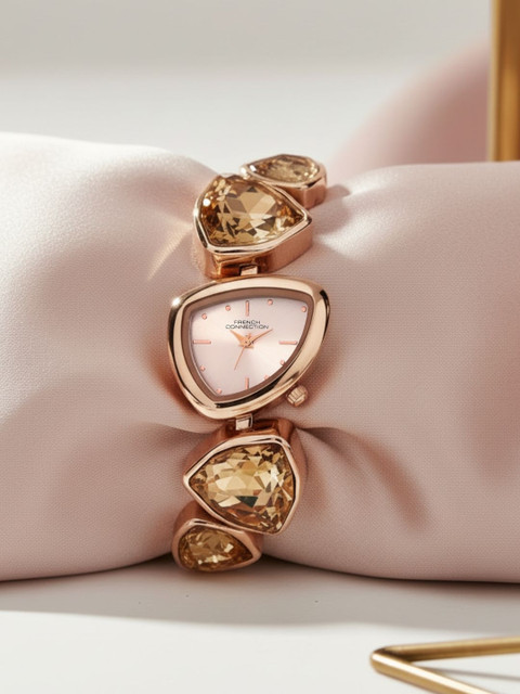 French Connection Women Dial & Stainless Steel Bracelet Style Straps Analogue Watch FCN0190RGM