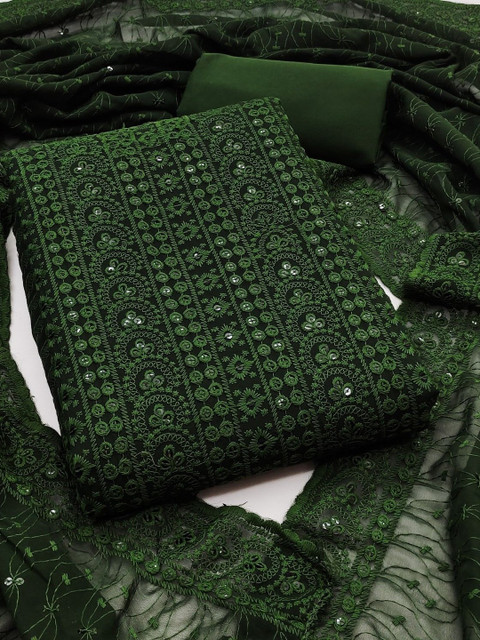 LeeliPeeri Designer Embroidered Unstitched Dress Material