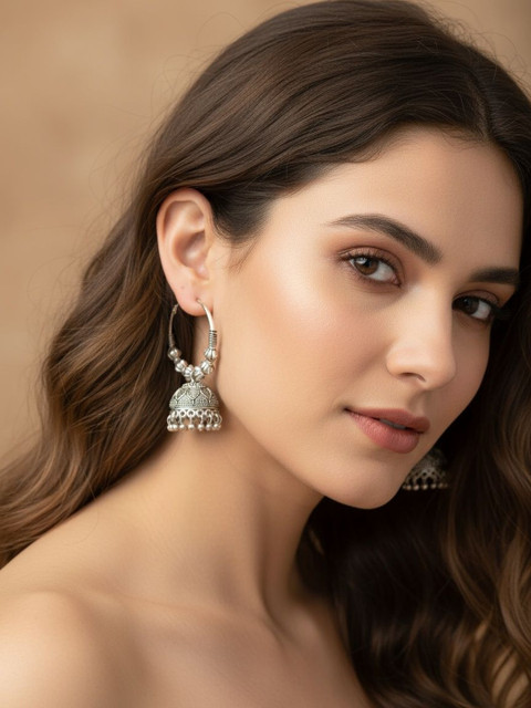 SZN Geometric Jhumkas Earrings