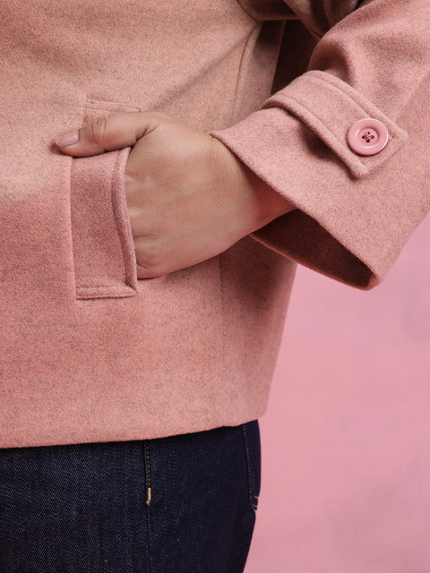 DressBerry Curve Notched Lapel Drop Shoulder Overcoat - Image 7