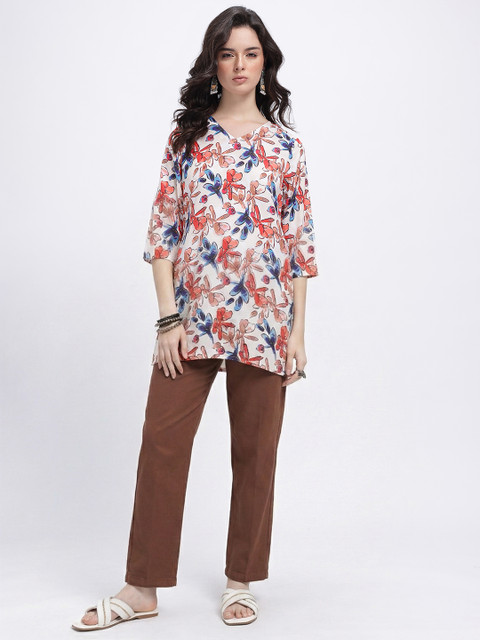 Anouk Rustic Floral Print Short Kurti