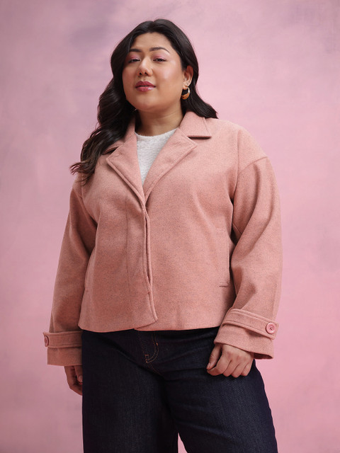 DressBerry Curve Notched Lapel Drop Shoulder Overcoat - Image 3