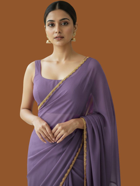 LOROFY Beads and Stones Silk Blend Bomkai silk Saree