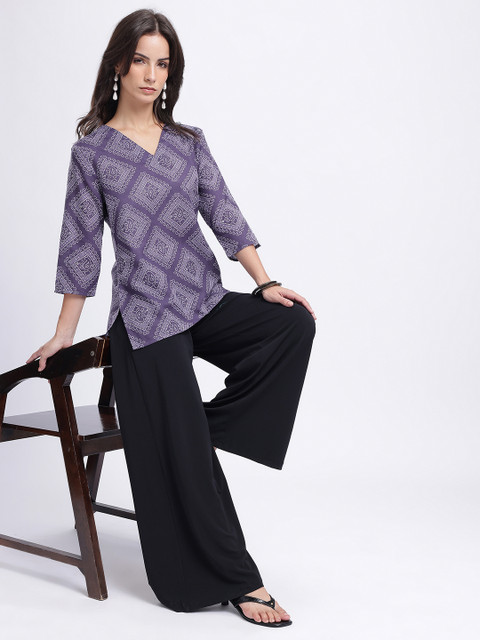 Anouk Rustic Bandhani Print Short Kurti - Image 6