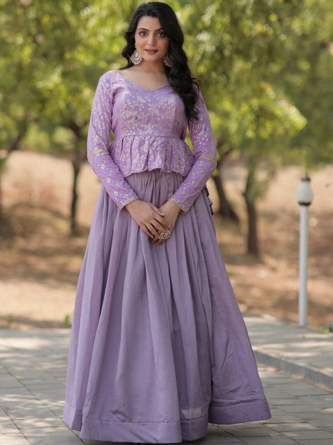 Livewear Embroidered Ready to Wear Lehenga &
