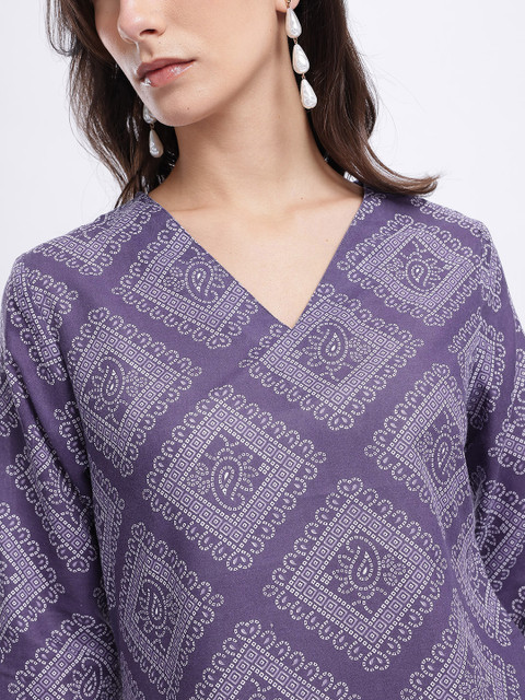 Anouk Rustic Bandhani Print Short Kurti - Image 3