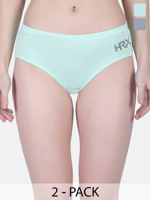 HRX by Hrithik Roshan Pack of 2 Cotton High-Rise Hipster Briefs