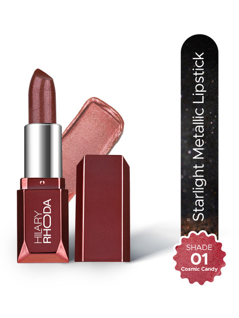 Hilary Rhoda Starlight Metallic Long Lasting Shine Glitter Lipstick 4 g - Cosmic Candy-01