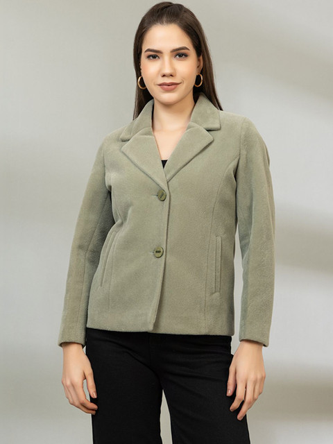 all about you Women Notched Lapel Overcoat