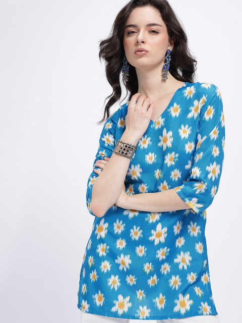 Anouk Rustic Floral Print Short Kurti