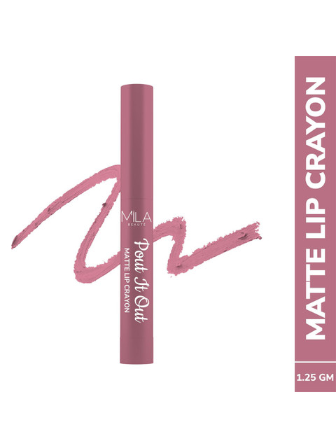 MILA BEAUTE Pout It Out Matte Lip Crayon Lipstick - 1.25 g Merida 109