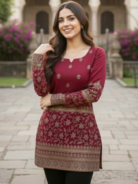 SAICHA Botanical Printed Kurti