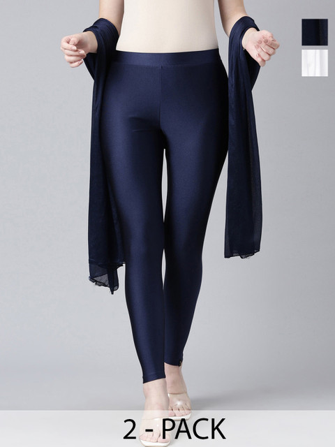 TWIN BIRDS Women Pack Of 2 Lightweight Nylon Shimmer Dupatta