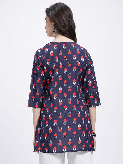 Anouk Rustic Floral Printed V-Neck Kurti - Image 5